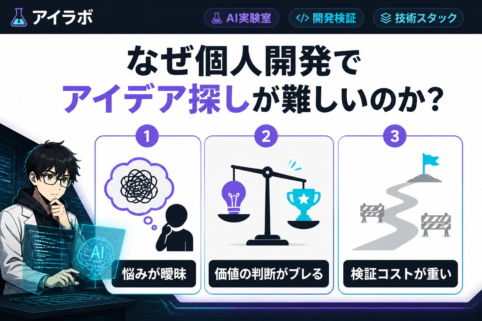 プログラミング なぜ個人開発でアイデア探しが難しいのか？