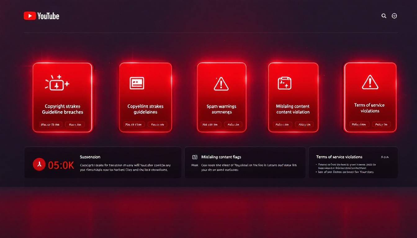 YouTubeアカウント停止の5つの主要な理由