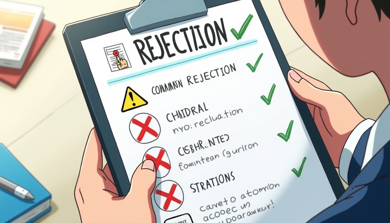 審査落ちの主な原因と対策