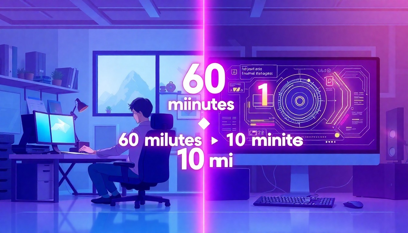 サムネイル制作のAI化（従来60分→AI活用10分）