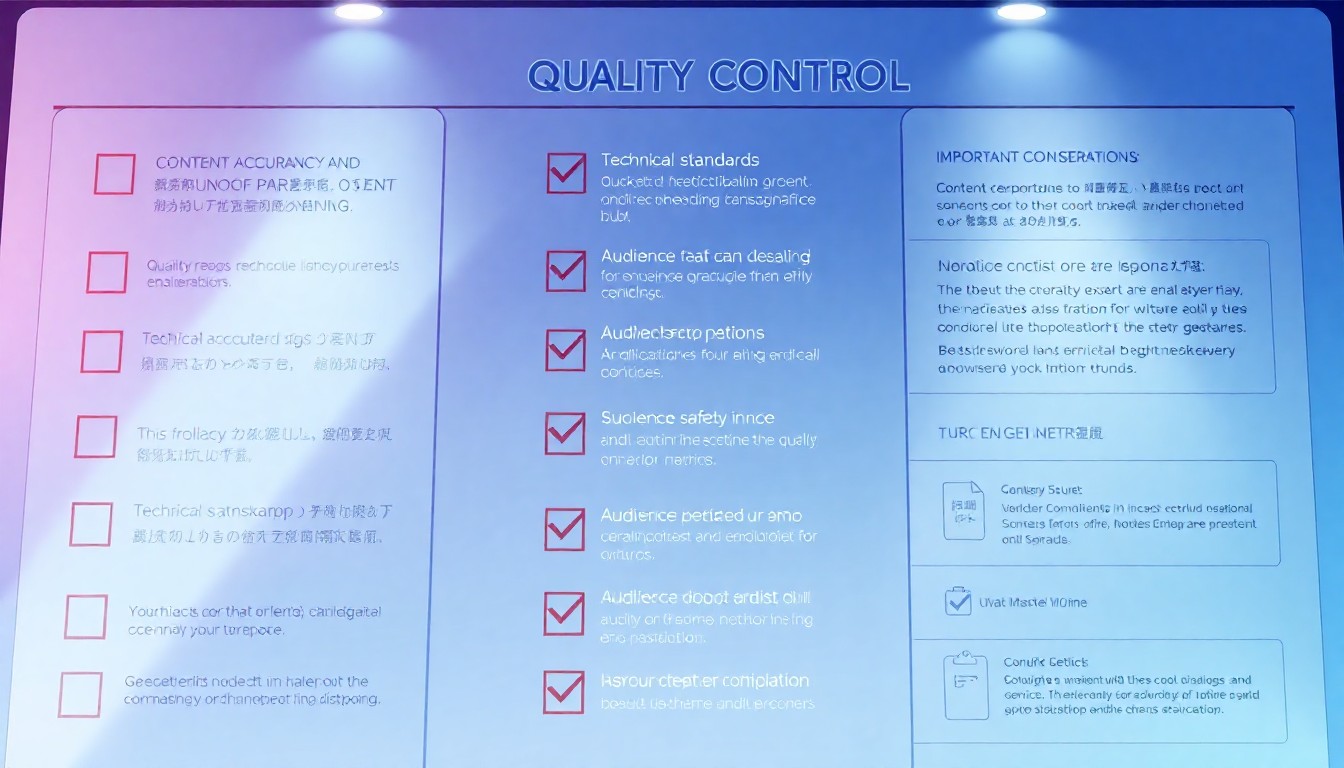 注意すべきポイントと品質管理