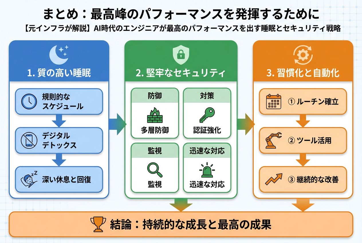 エンジニアの健康 まとめ:最高峰のパフォーマンスを発揮するために