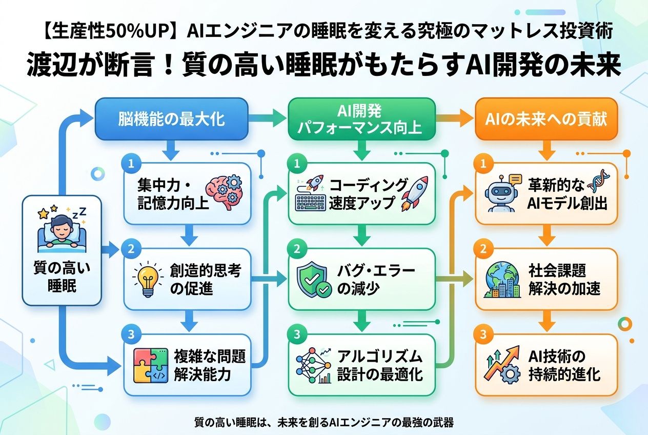 AI活用 渡辺が断言！質の高い睡眠がもたらすAI開発の未来