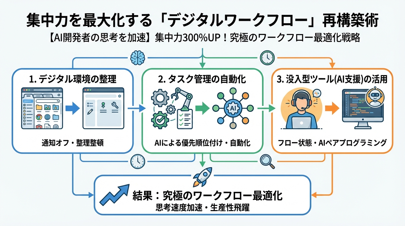 開発ツール 集中力を最大化する「デジタルワークフロー」再構築術
