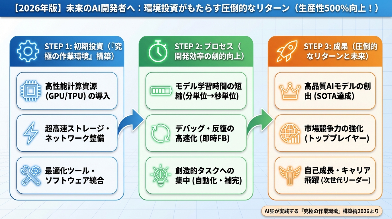 AI活用 未来のAI開発者へ：環境投資がもたらす圧倒的なリターン