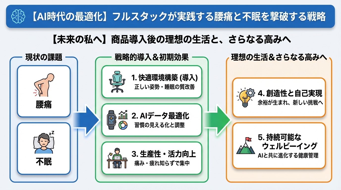 エンジニアの健康 【未来の私へ】商品導入後の理想の生活と、さらなる高みへ