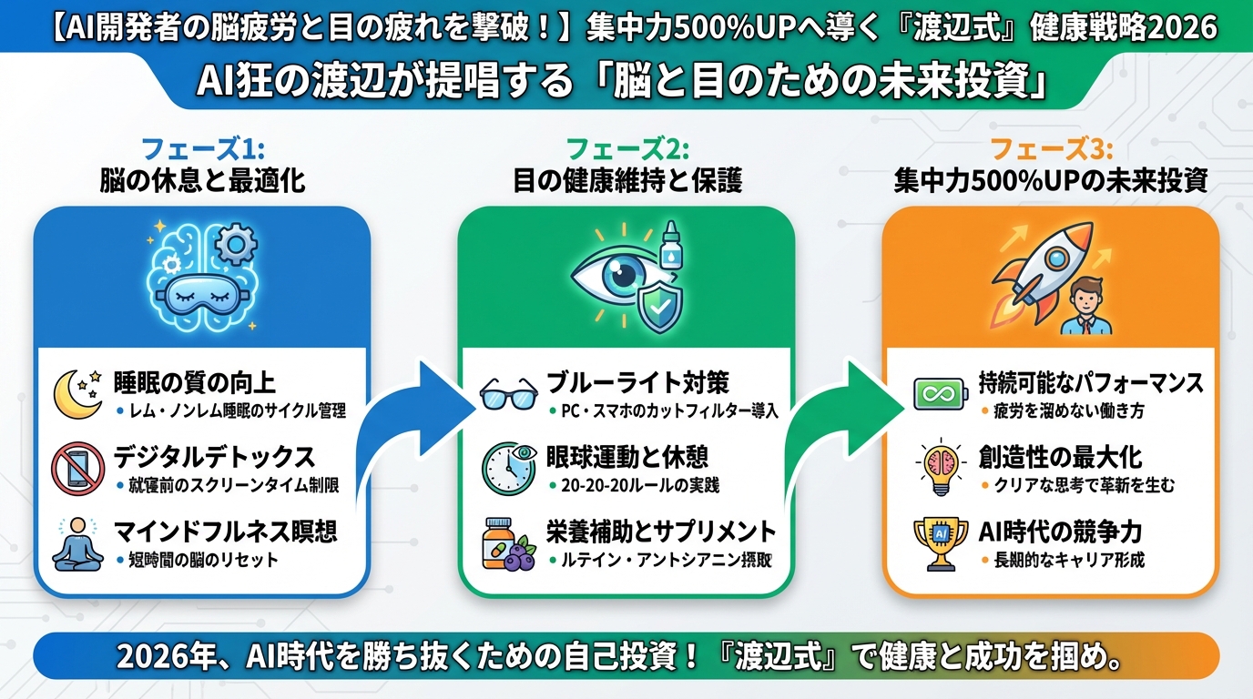 エンジニアの健康 AI狂の渡辺が提唱する「脳と目のための未来投資」