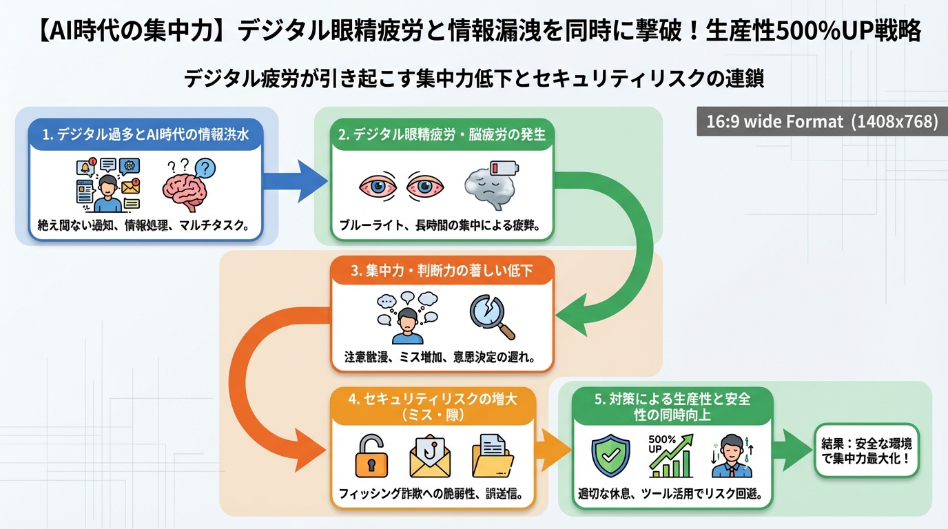 エンジニアの健康 デジタル疲労が引き起こす集中力低下とセキュリティリスクの連鎖