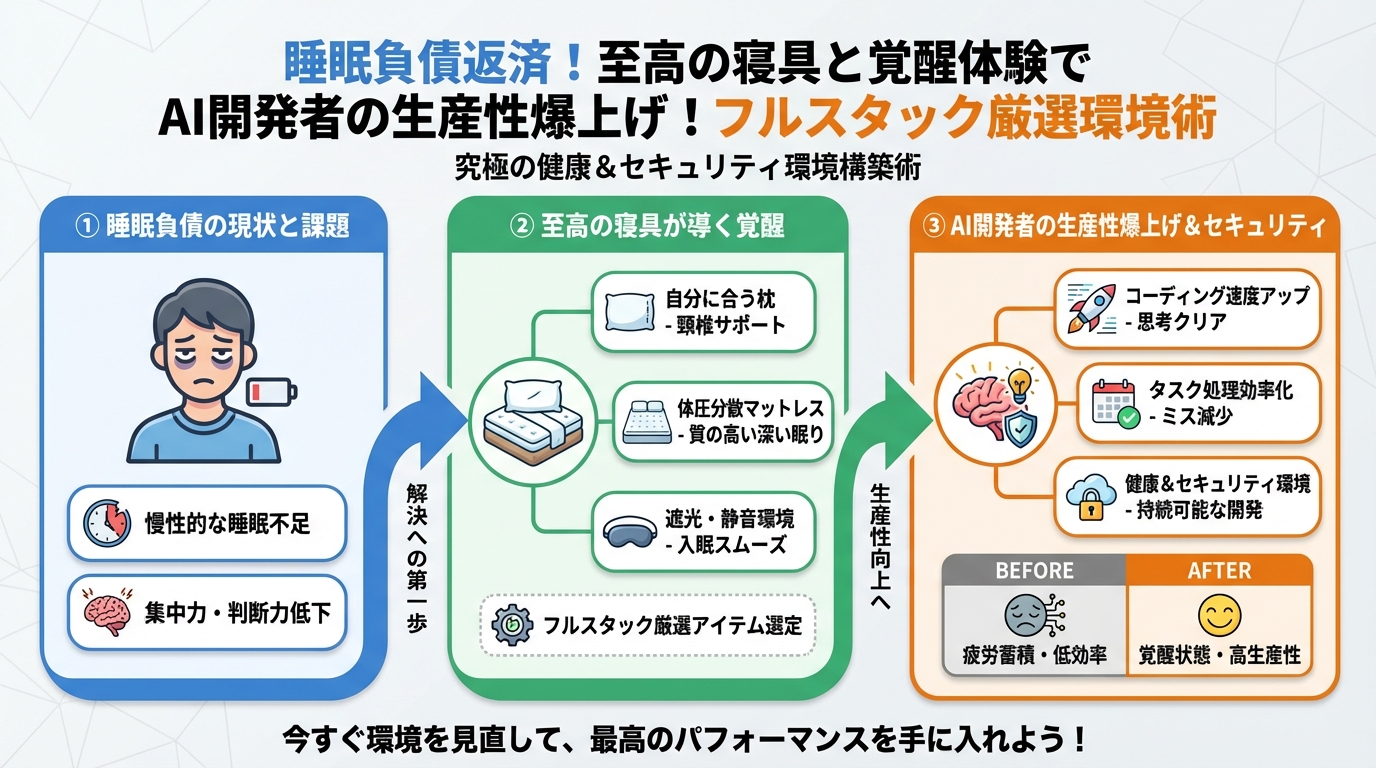 プログラミング 睡眠負債を返済せよ!至高の寝具がもたらす覚醒体験