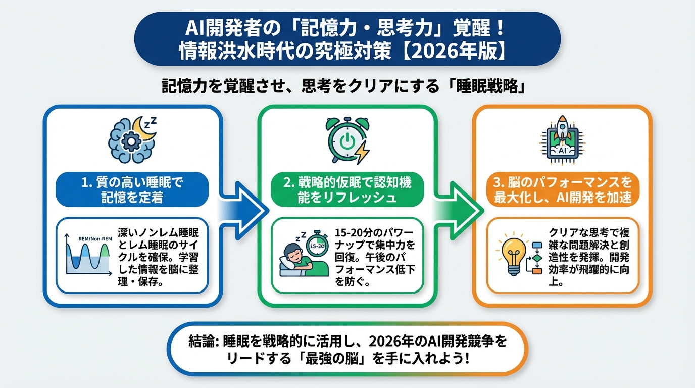 プログラミング 記憶力を覚醒させ、思考をクリアにする「睡眠戦略」
