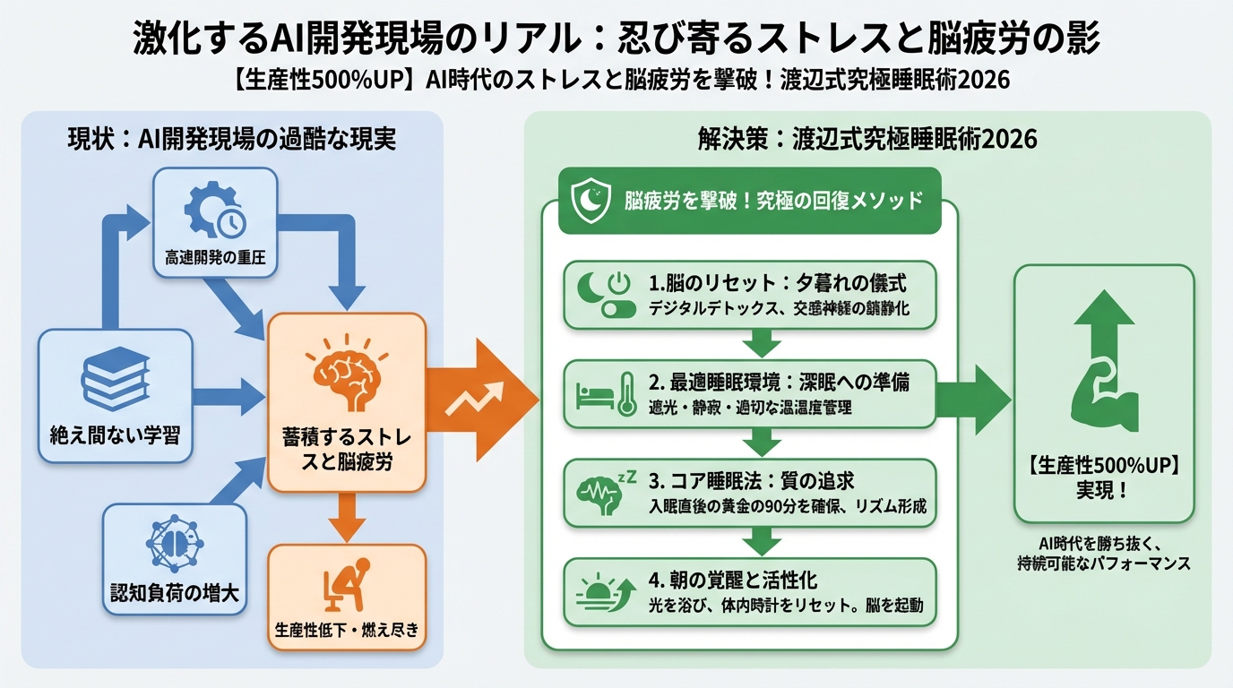 エンジニアの健康 激化するAI開発現場のリアル:忍び寄るストレスと脳疲労の影