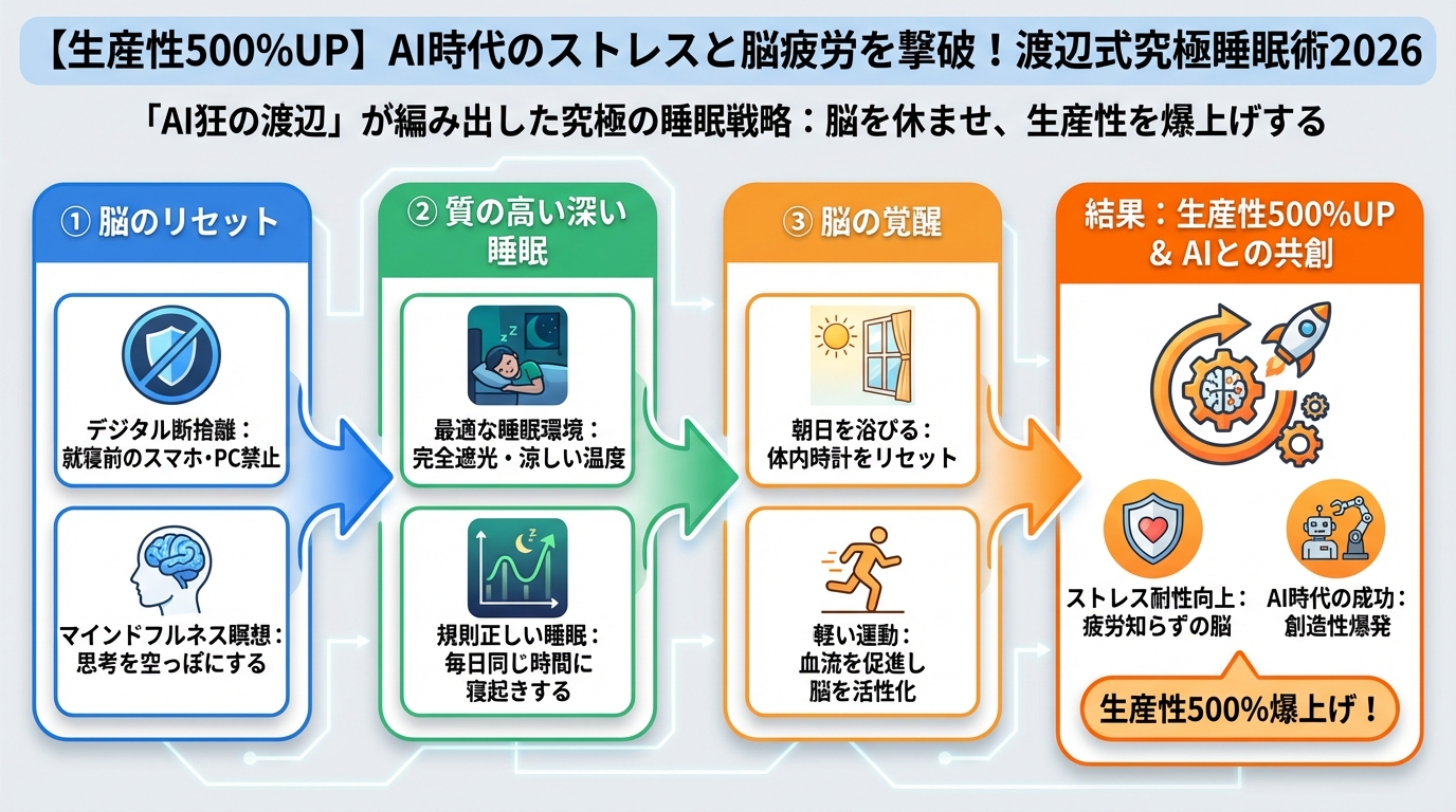 エンジニアの健康 「AI狂の渡辺」が編み出した究極の睡眠戦略:脳を休ませ、生産性を爆上げする