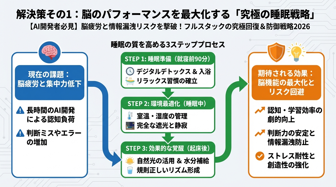プログラミング 解決策その1：脳のパフォーマンスを最大化する「究極の睡眠戦略」