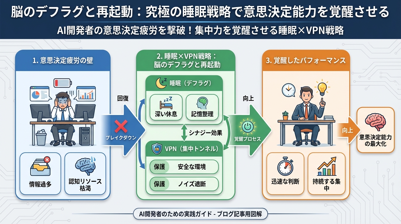 AI活用 脳のデフラグと再起動：究極の睡眠戦略で意思決定能力を覚醒させる