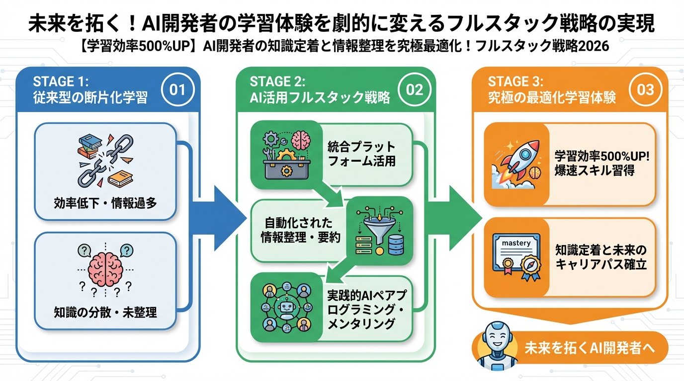 プログラミング 未来を拓く!AI開発者の学習体験を劇的に変えるフルスタック戦略の実現