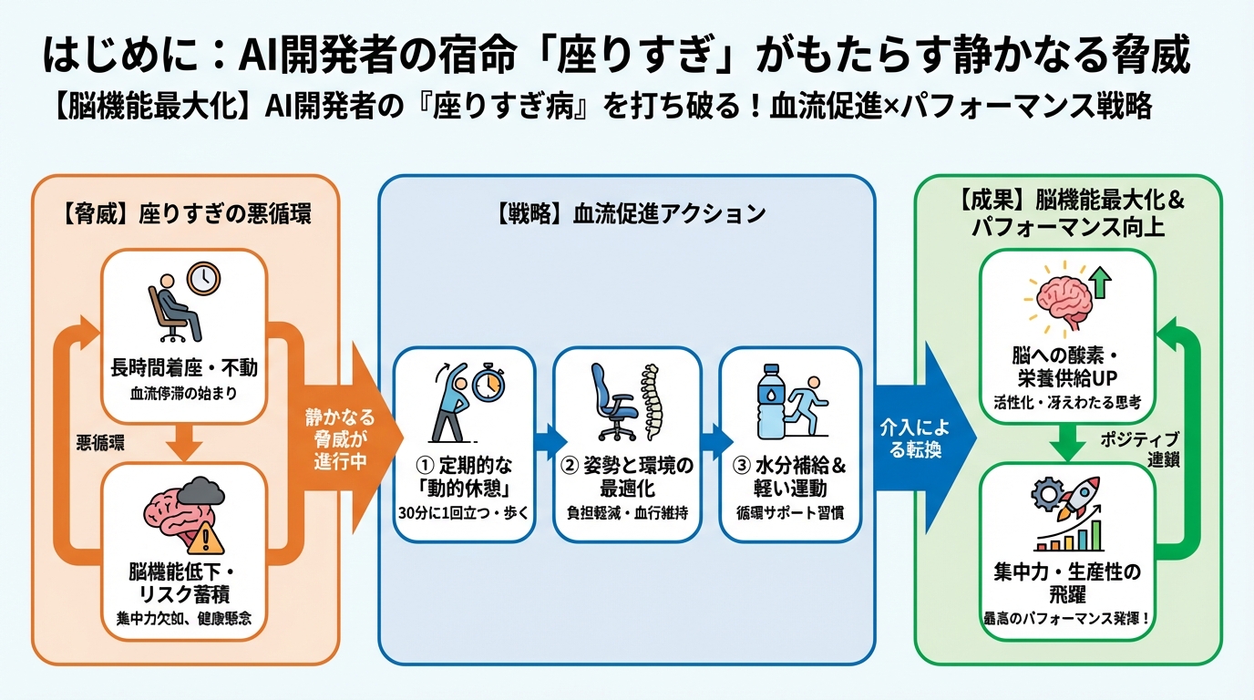 エンジニアの健康 はじめに：AI開発者の宿命「座りすぎ」がもたらす静かなる脅威