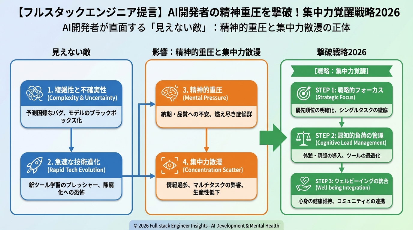 開発ツール AI開発者が直面する「見えない敵」:精神的重圧と集中力散漫の正体