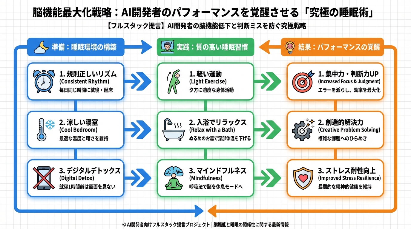 AI活用 脳機能最大化戦略：AI開発者のパフォーマンスを覚醒させる「究極の睡眠術」