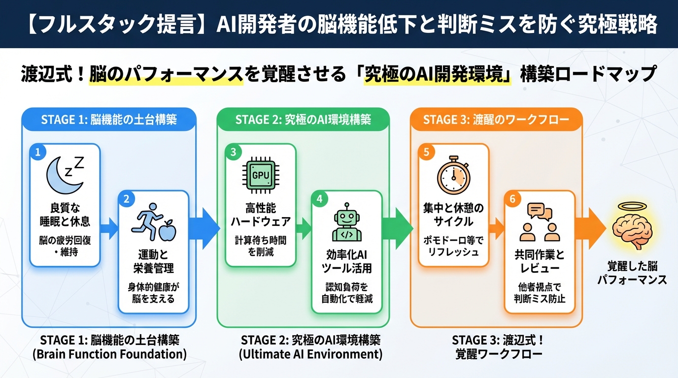 AI活用 渡辺式！脳のパフォーマンスを覚醒させる「究極のAI開発環境」構築ロードマップ