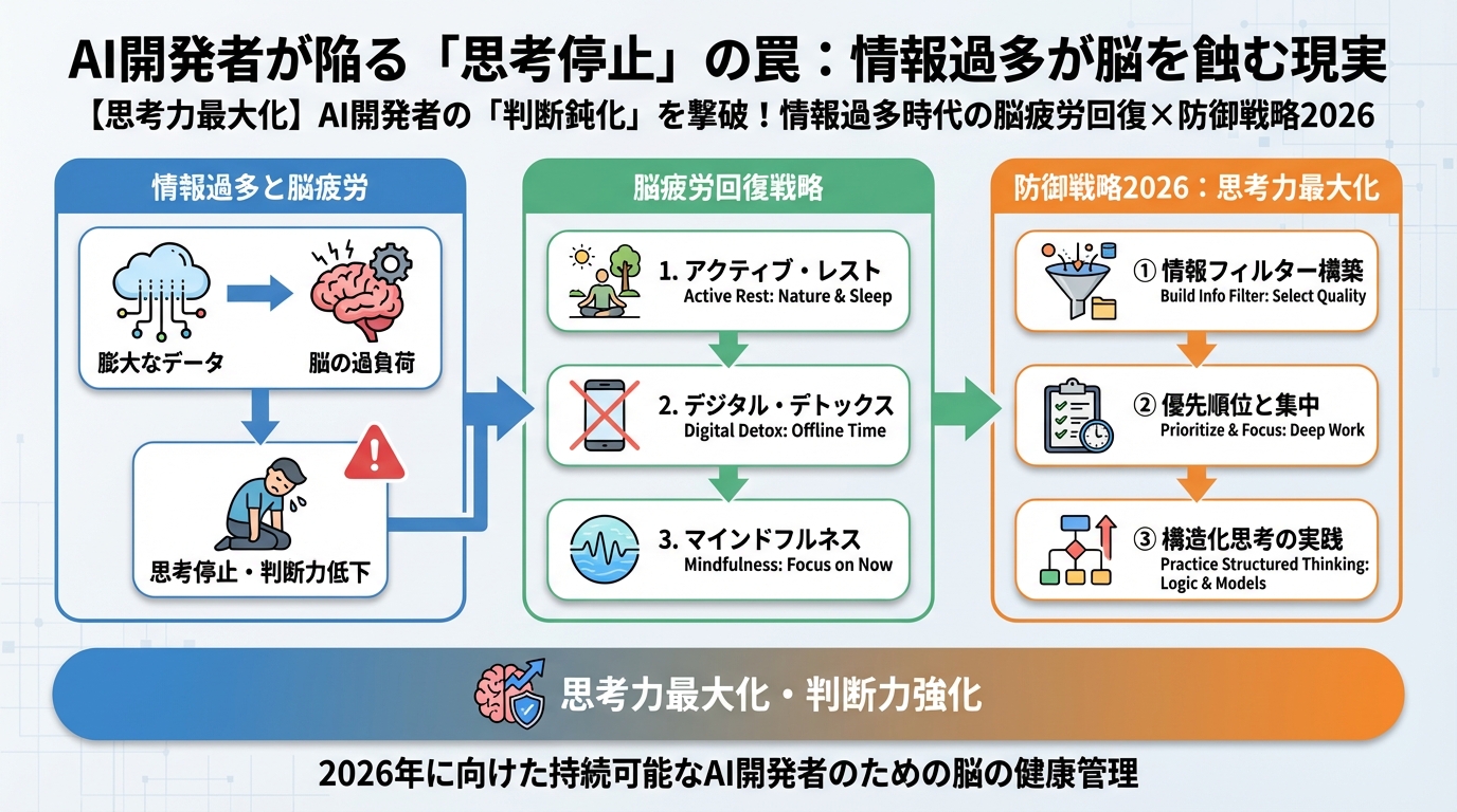 プログラミング AI開発者が陥る「思考停止」の罠:情報過多が脳を蝕む現実
