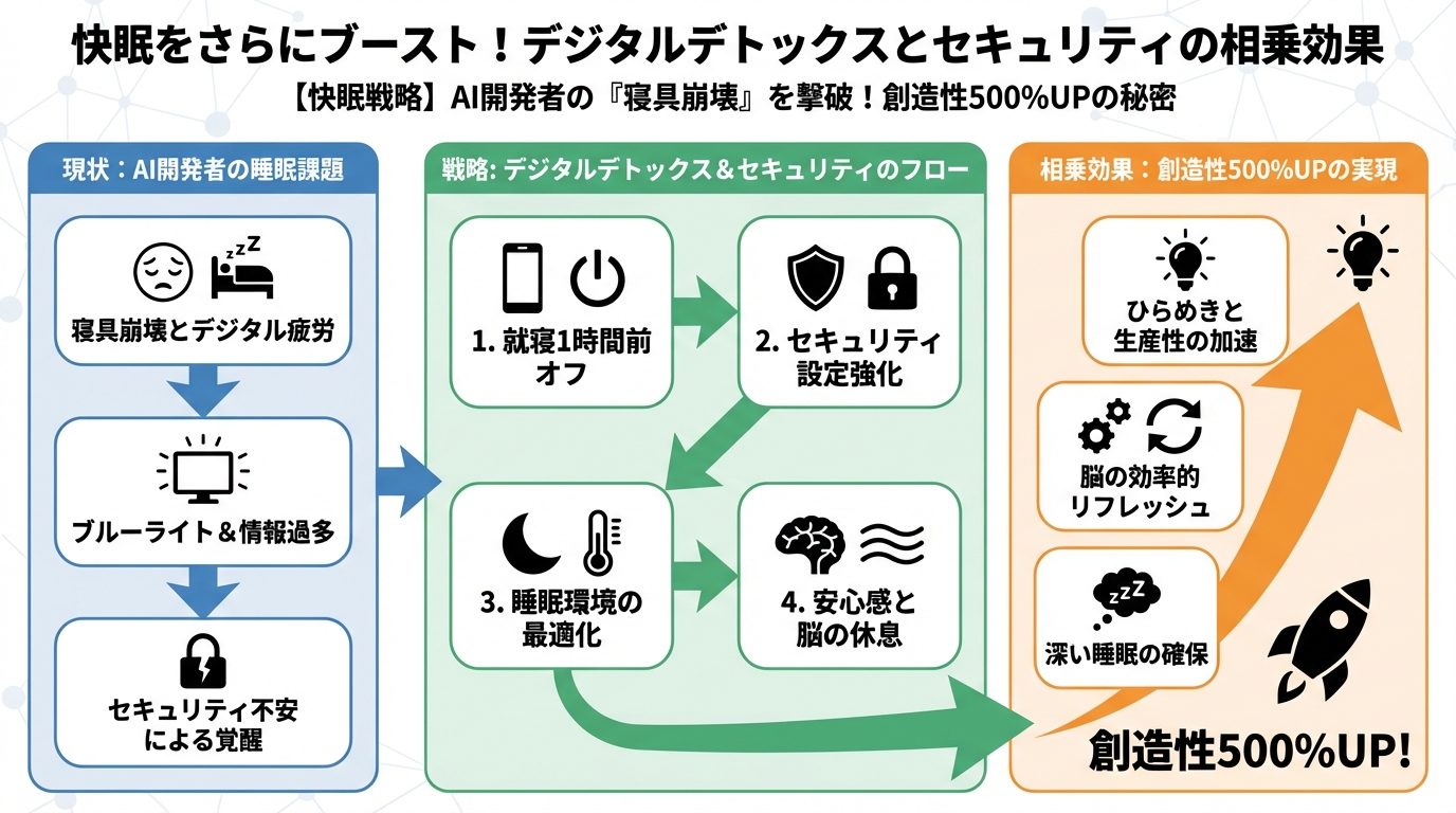 プログラミング 快眠をさらにブースト!デジタルデトックスとセキュリティの相乗効果