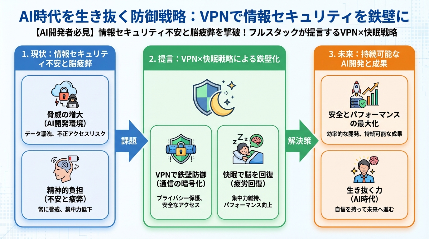 開発ツール AI時代を生き抜く防御戦略:VPNで情報セキュリティを鉄壁に