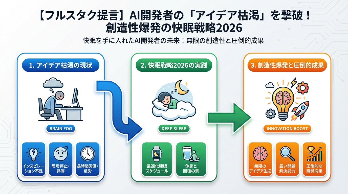 AI活用 快眠を手に入れたAI開発者の未来：無限の創造性と圧倒的成果