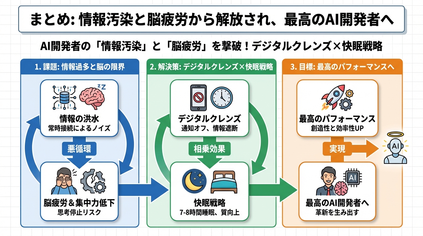 プログラミング まとめ: 情報汚染と脳疲労から解放され、最高のAI開発者へ