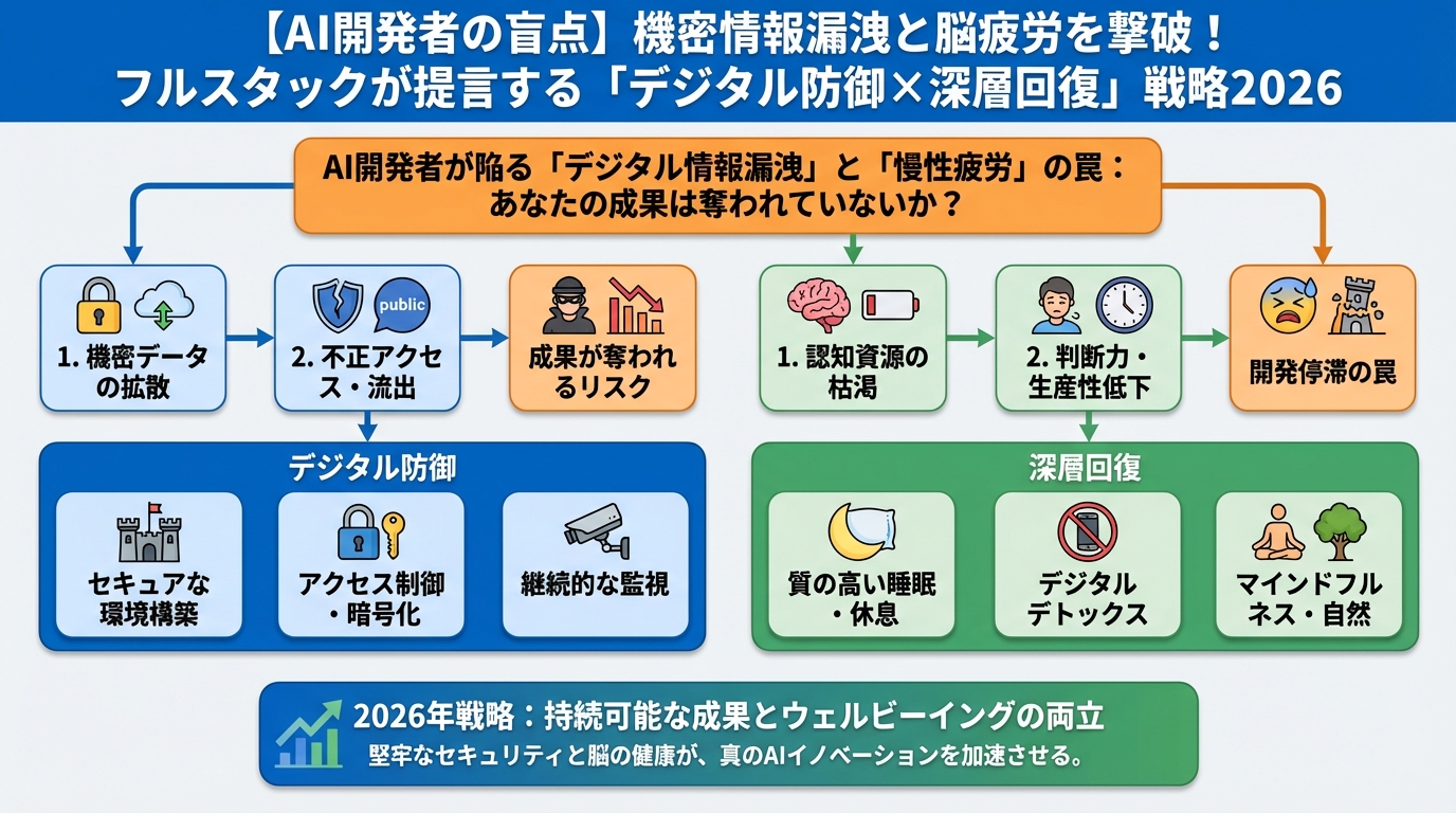 開発ツール AI開発者が陥る「デジタル情報漏洩」と「慢性疲労」の罠:あなたの成果は奪われていないか?