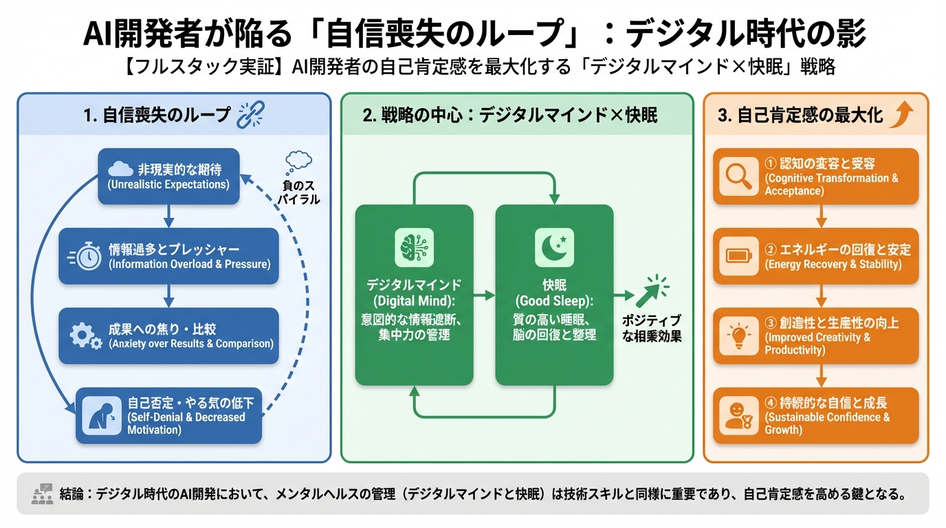 エンジニアの健康 AI開発者が陥る「自信喪失のループ」:デジタル時代の影