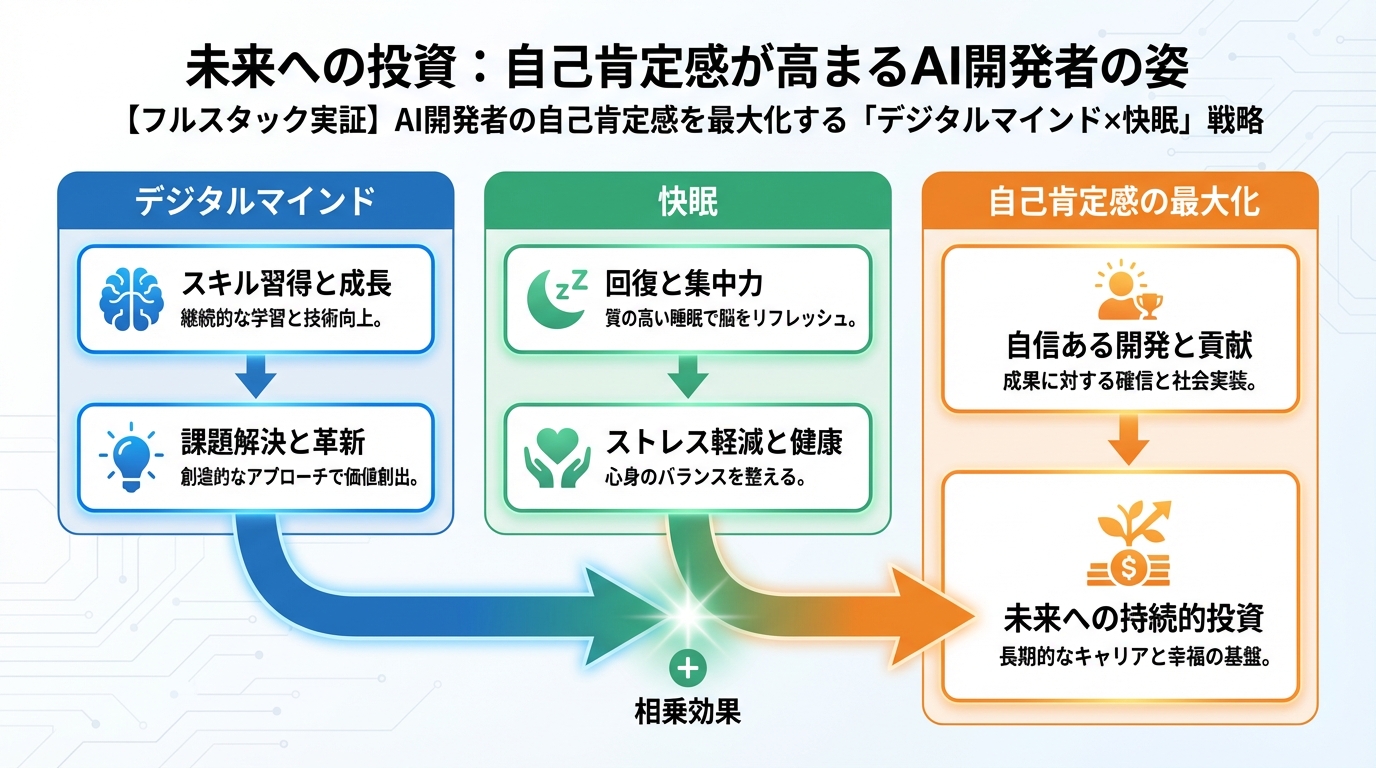 エンジニアの健康 未来への投資:自己肯定感が高まるAI開発者の姿
