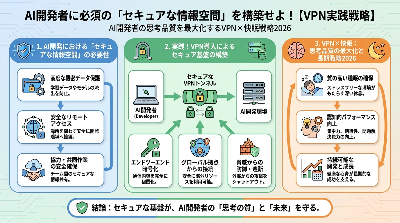 AI活用 AI開発者に必須の「セキュアな情報空間」を構築せよ！【VPN実践戦略】