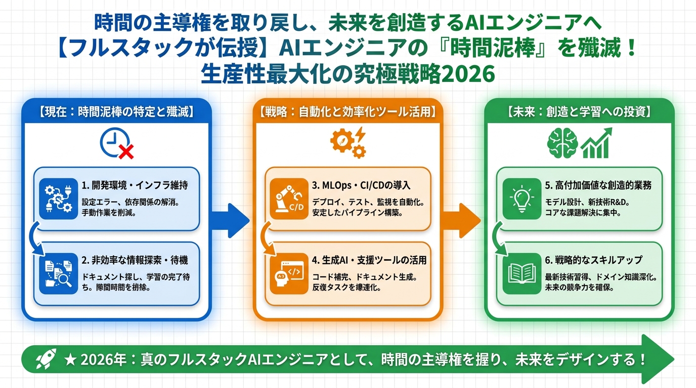AI活用 時間の主導権を取り戻し、未来を創造するAIエンジニアへ