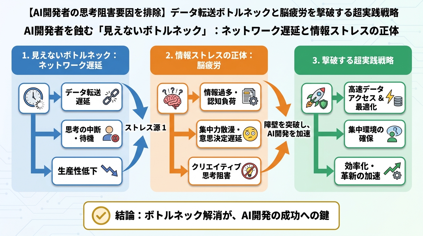 プログラミング AI開発者を蝕む「見えないボトルネック」：ネットワーク遅延と情報ストレスの正体