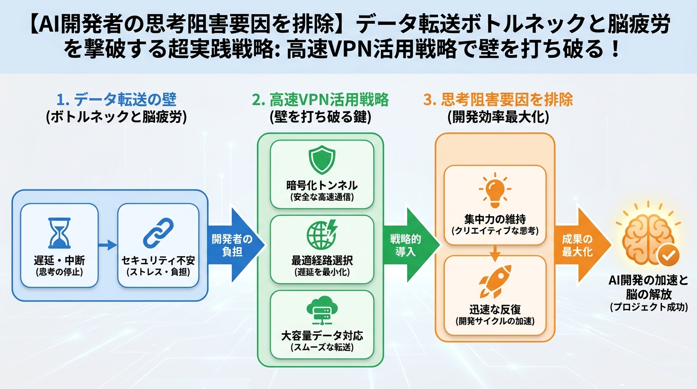 プログラミング データ転送の壁を打ち破る！AI開発のための高速VPN活用戦略