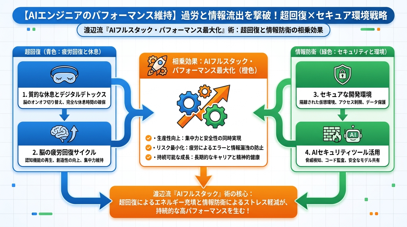 AI活用 超回復と情報防衛の相乗効果：渡辺流『AIフルスタック・パフォーマンス最大化』術
