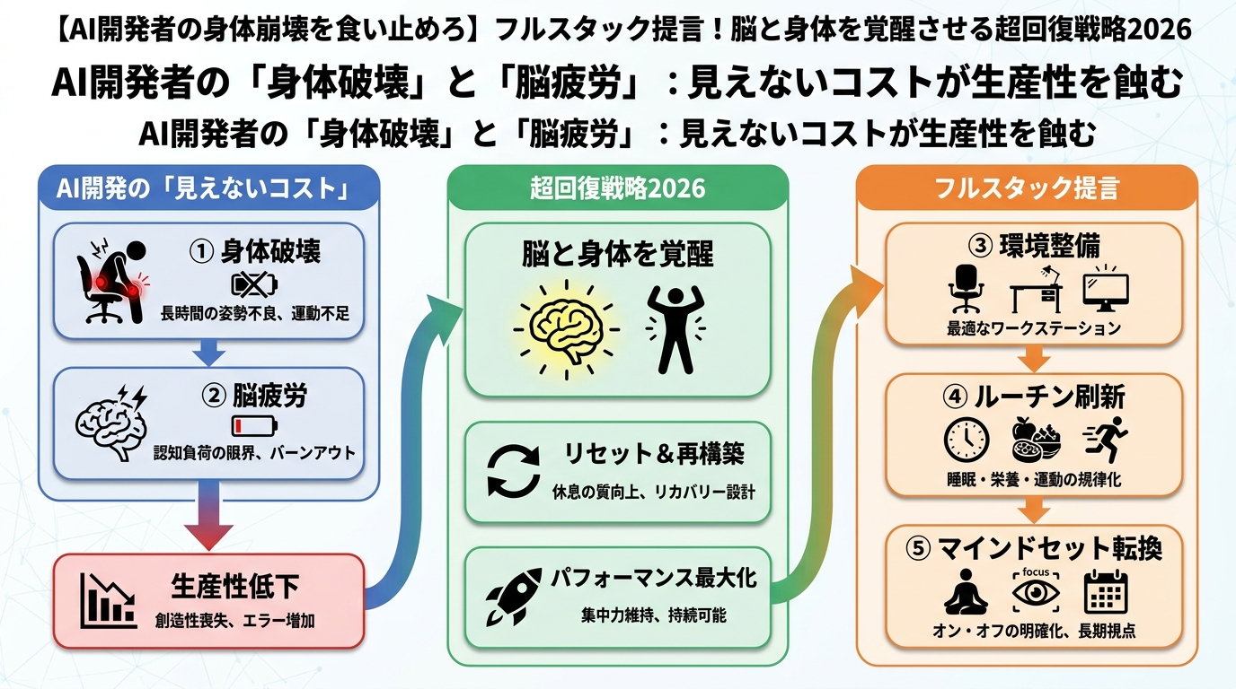 開発ツール AI開発者の「身体破壊」と「脳疲労」：見えないコストが生産性を蝕む