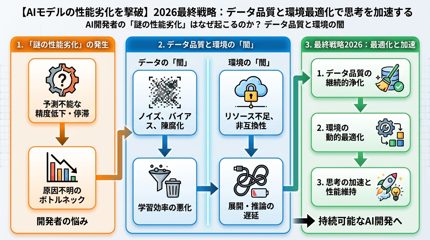 プログラミング AI開発者の「謎の性能劣化」はなぜ起こるのか？データ品質と環境の闇