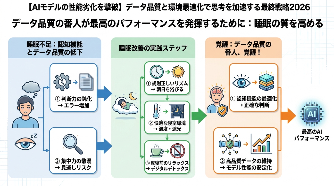 プログラミング データ品質の番人が最高のパフォーマンスを発揮するために：睡眠の質を高める