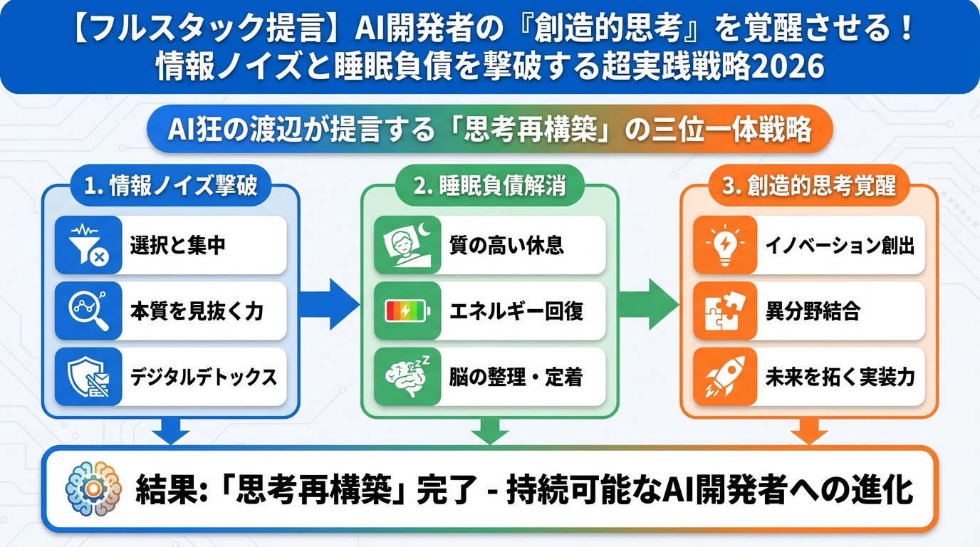 AI活用 AI狂の渡辺が提言する「思考再構築」の三位一体戦略