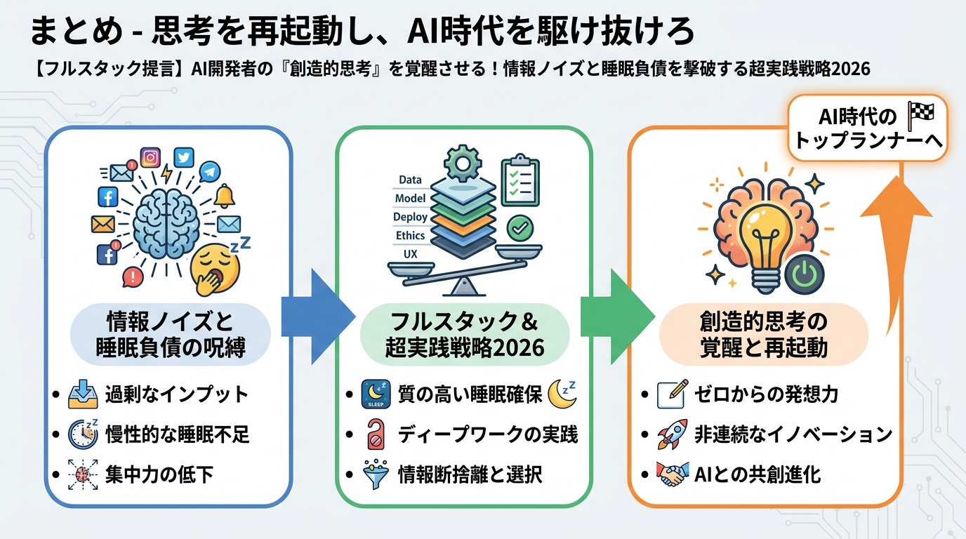 AI活用 まとめ - 思考を再起動し、AI時代を駆け抜けろ