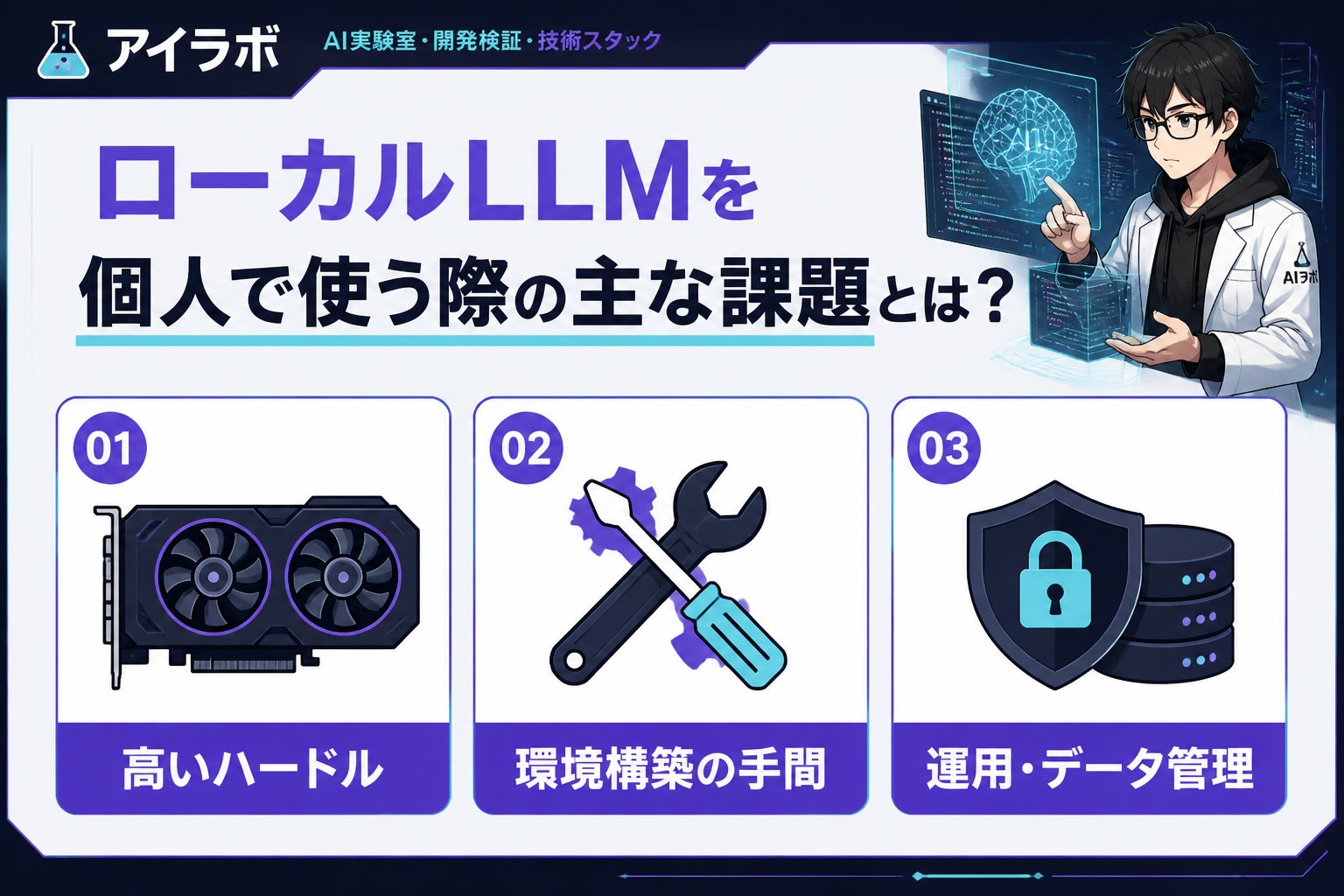 AI活用 ローカルLLMを個人で使う際の主な課題とは？