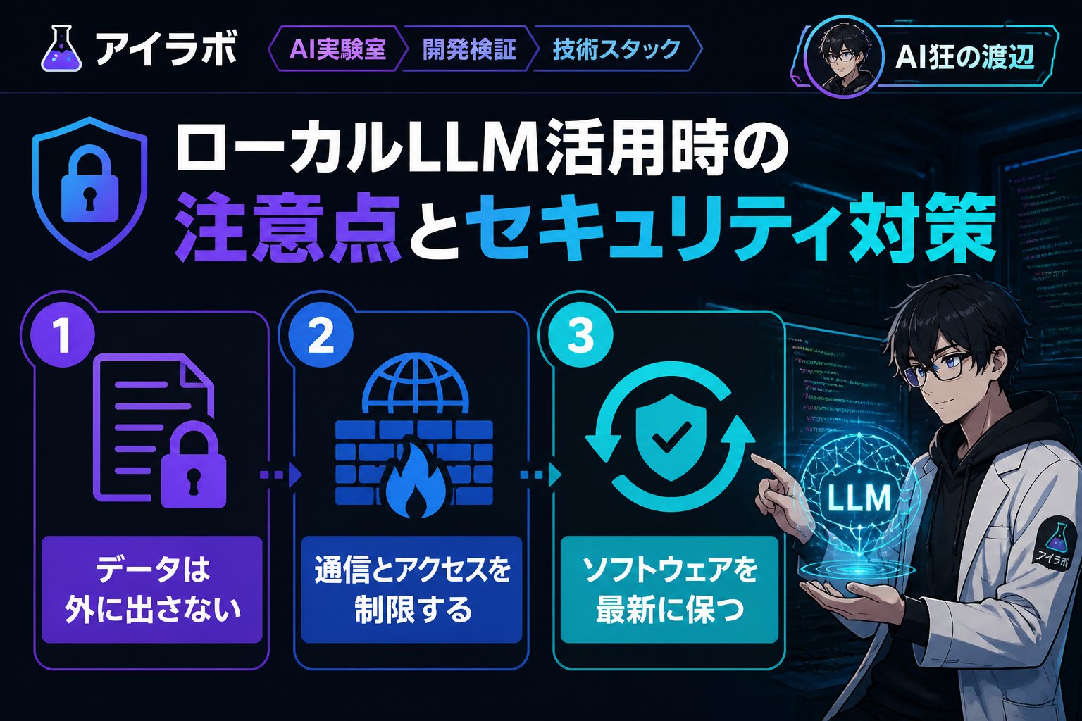 AI活用 ローカルLLM活用時の注意点とセキュリティ対策