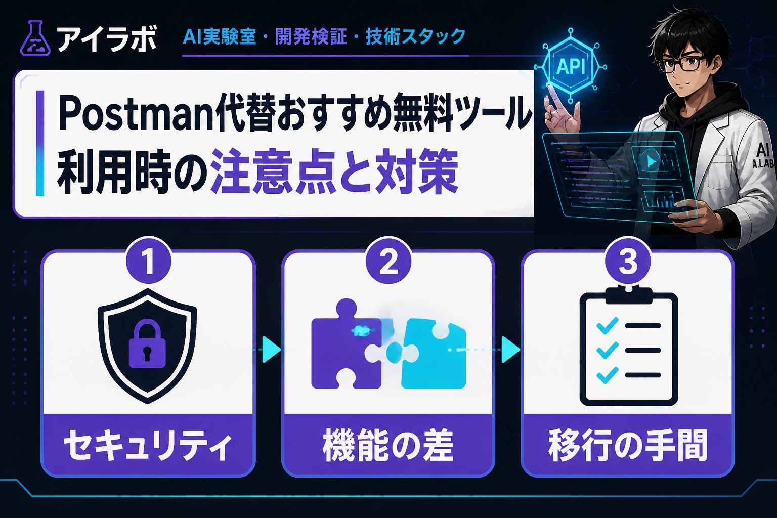 開発ツール Postman代替おすすめ無料ツール利用時の注意点と対策