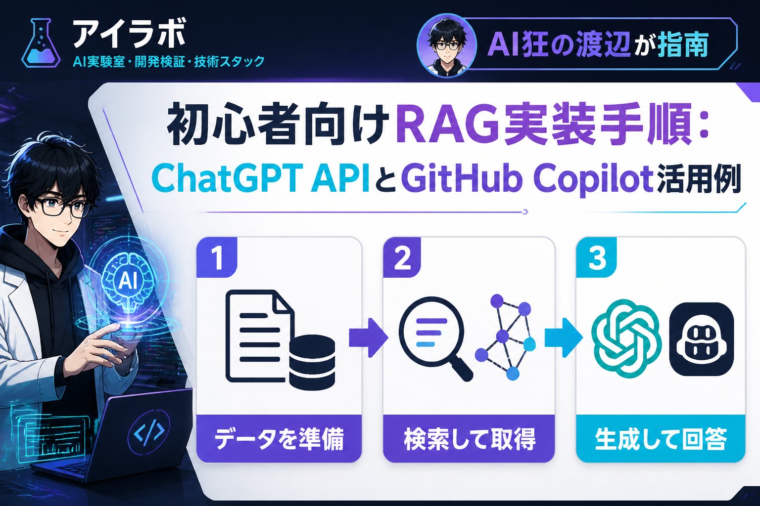 AI活用 初心者向けRAG実装手順：ChatGPT APIとGitHub Copilot活用例