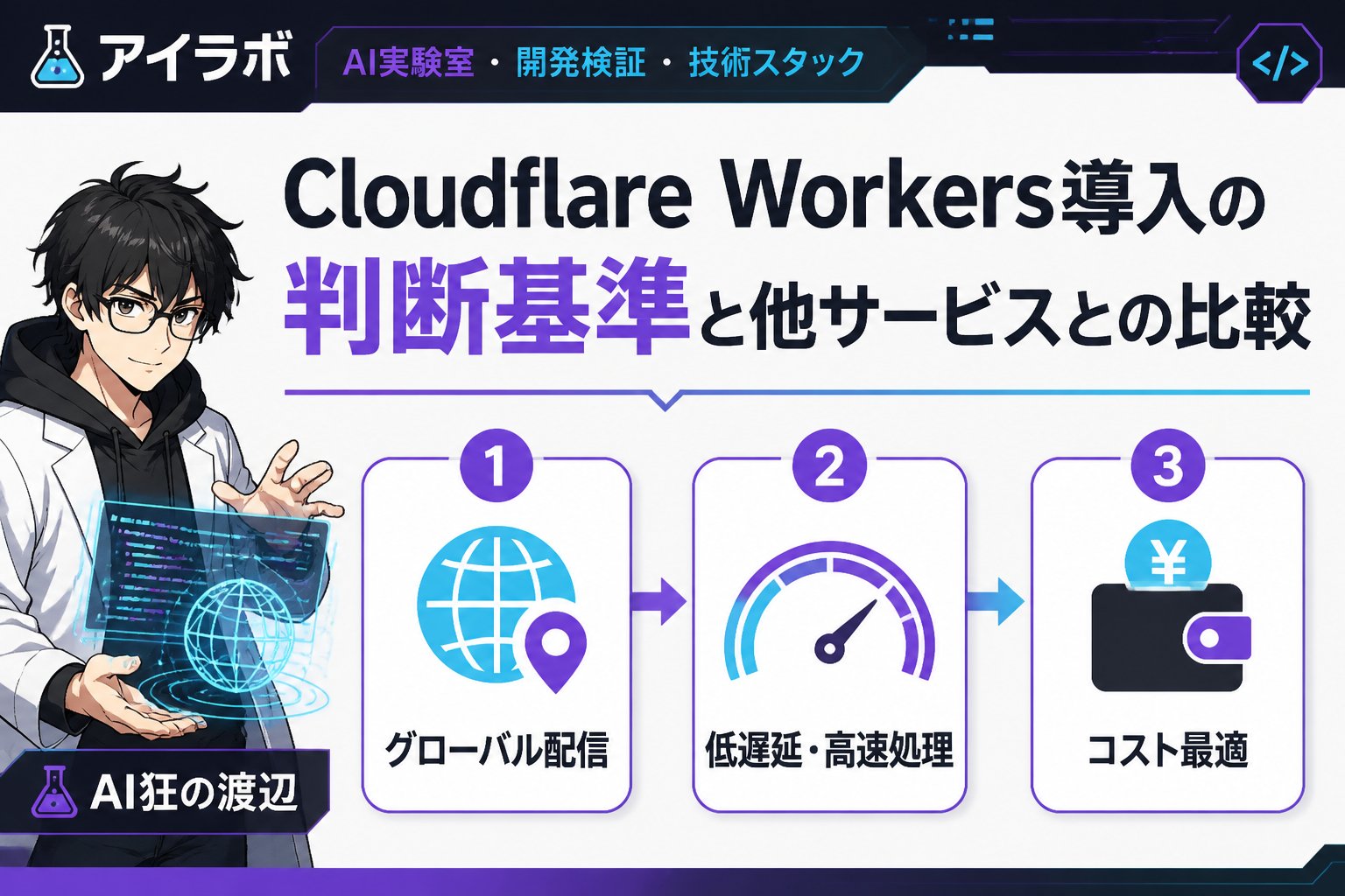開発ツール Cloudflare Workers導入の判断基準と他サービスとの比較