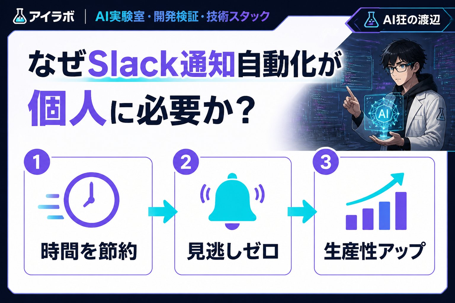 開発ツール なぜSlack通知自動化が個人に必要か？