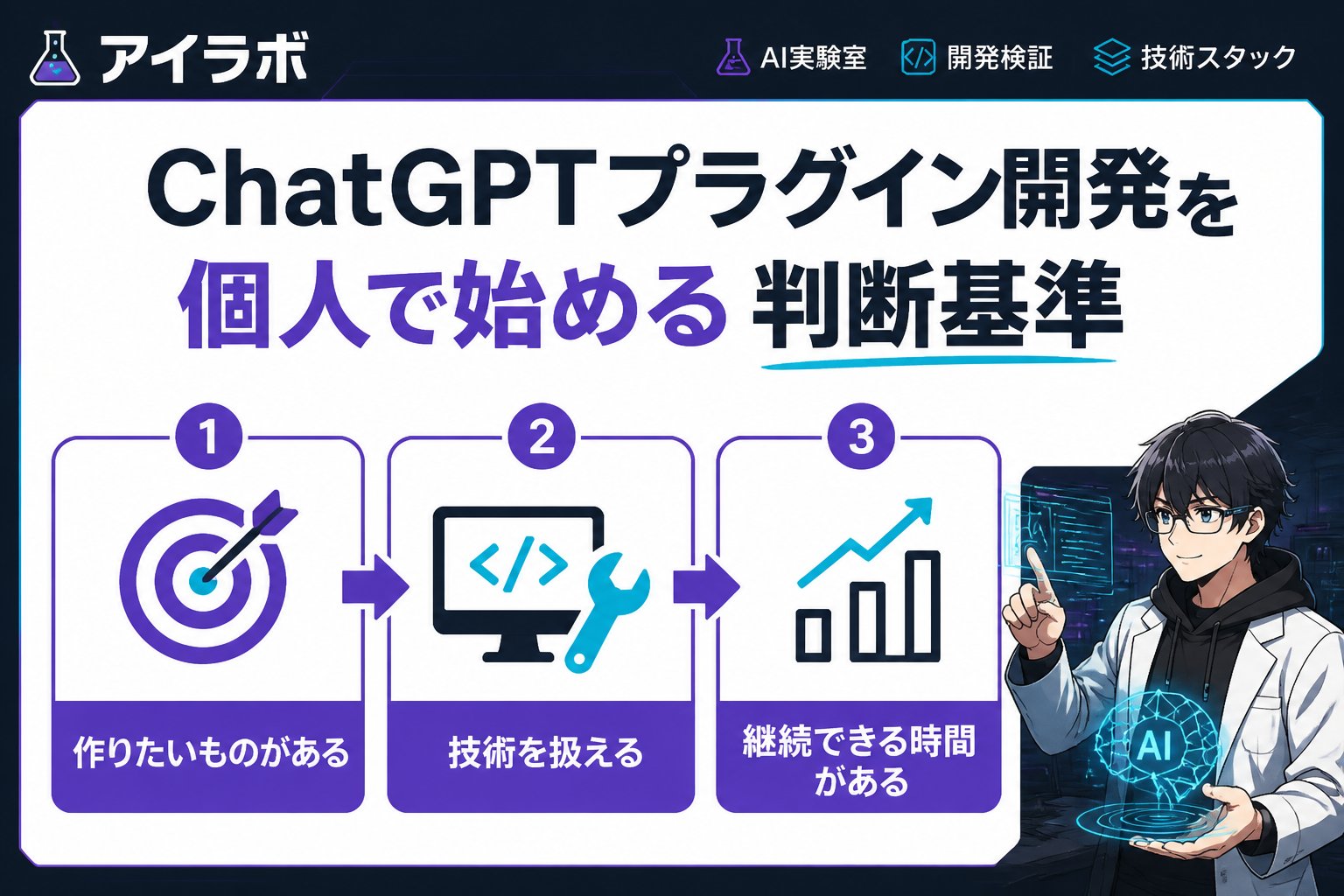開発ツール ChatGPTプラグイン開発を個人で始める判断基準