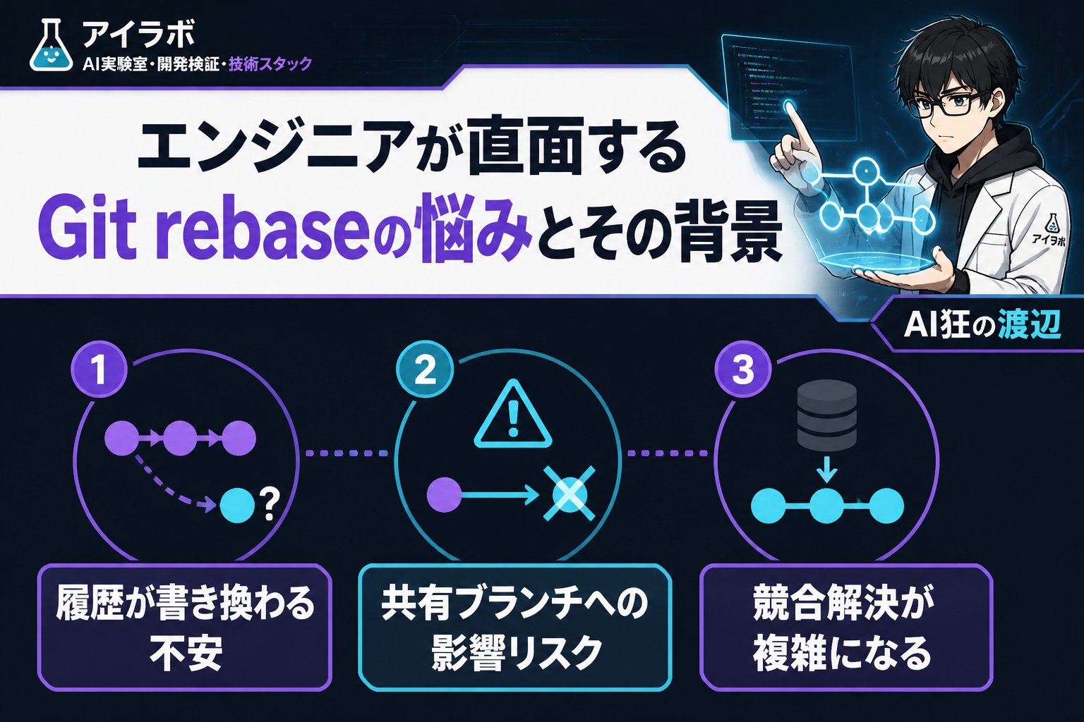 プログラミング エンジニアが直面するGit rebaseの悩みとその背景