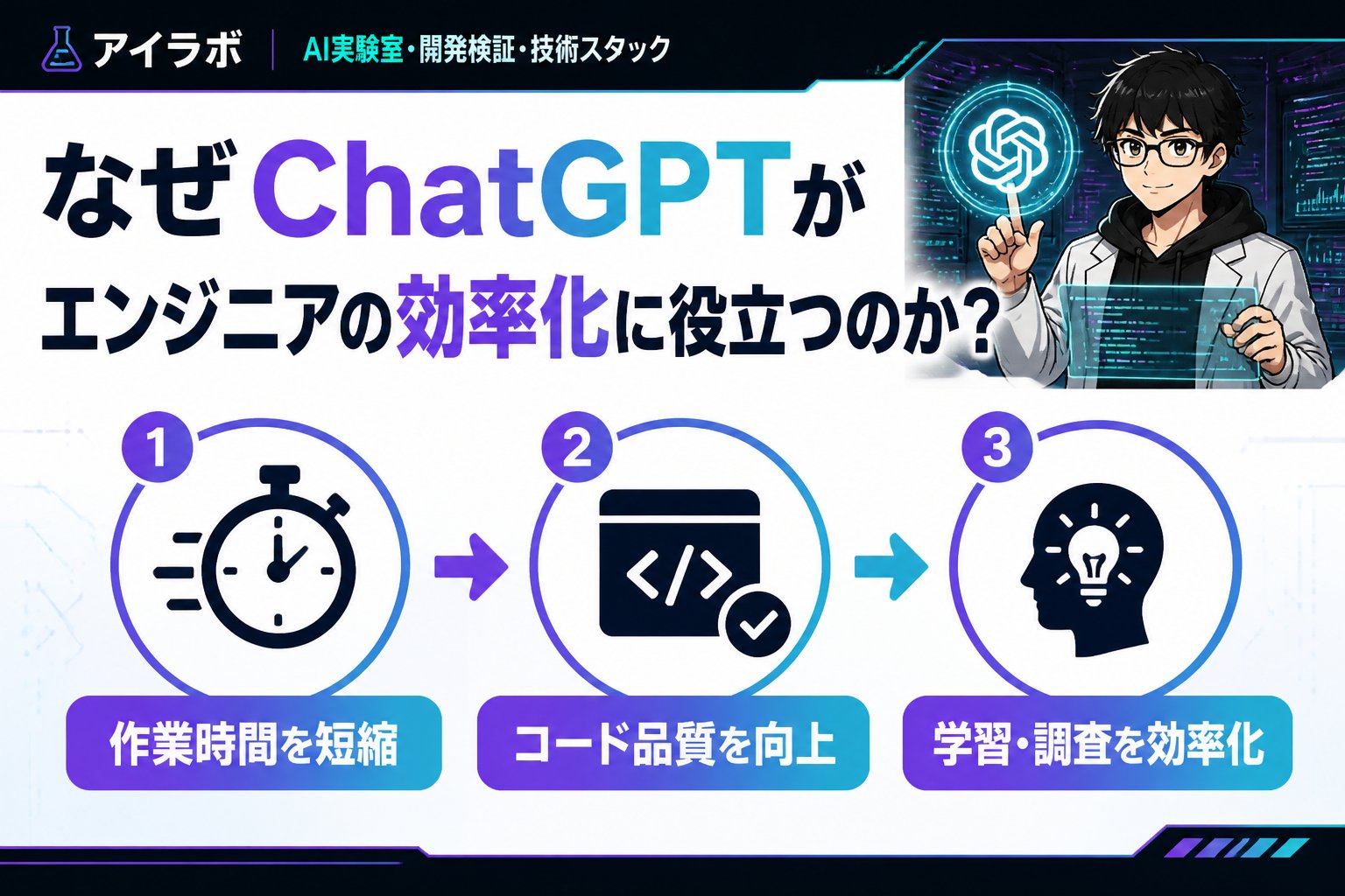 開発ツール なぜChatGPTがエンジニアの効率化に役立つのか？